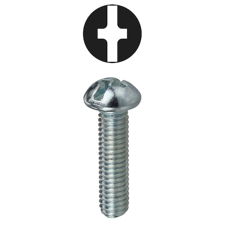 Dottie #10-32 x Phillips/Slotted Round Machine Screw Kit, Zinc Plated Finish, Carbon Steel 1032PS